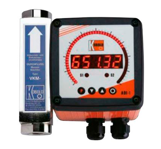 VKM - Rotametro/interruptor de caudal para líquidos viscosos e não viscosos