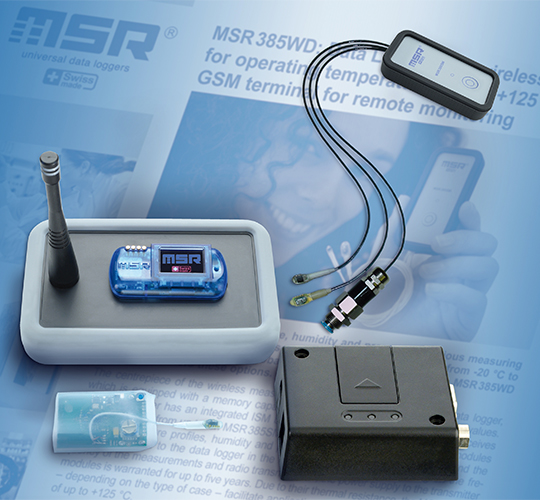 MSR 385WD - Datalogger universal com sensores wireless, opera em tempraturas de até +125ºC